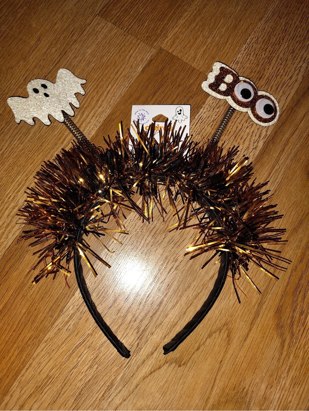 Claire's Halloween Glow in the Dark Tinsel Ghost Boo Headband